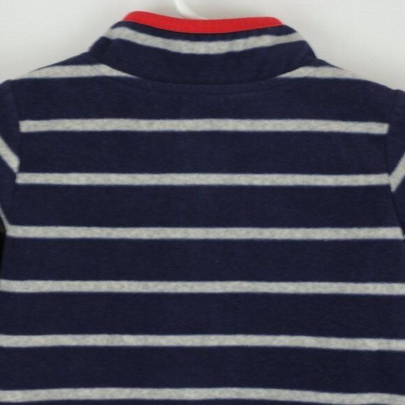Carter's Infant 24 Months Blue & Gray Striped Fleece 1/4 Zip Pullover Jacket - Picture 4 of 7